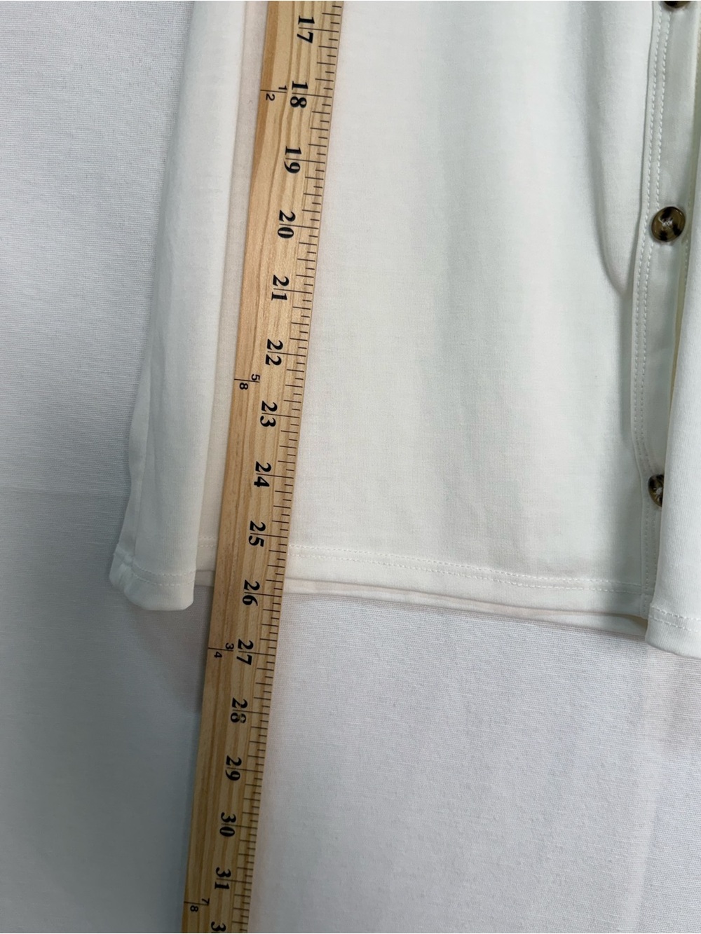 Green Envelope Cream Ruffle Sleeve Button-Front Top - Picture 7 of 7